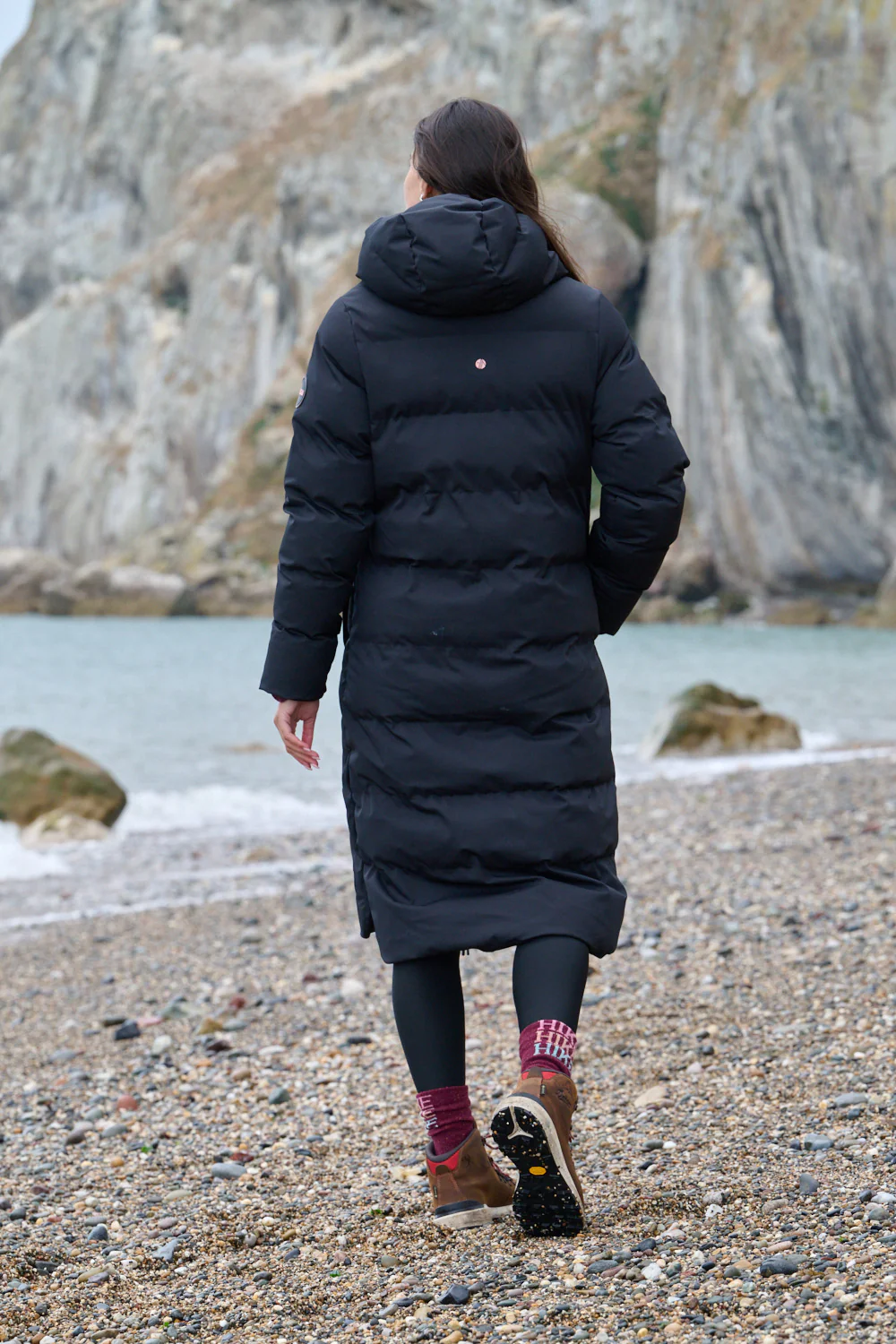 Cocoon Longline Coat - Black - Image 3