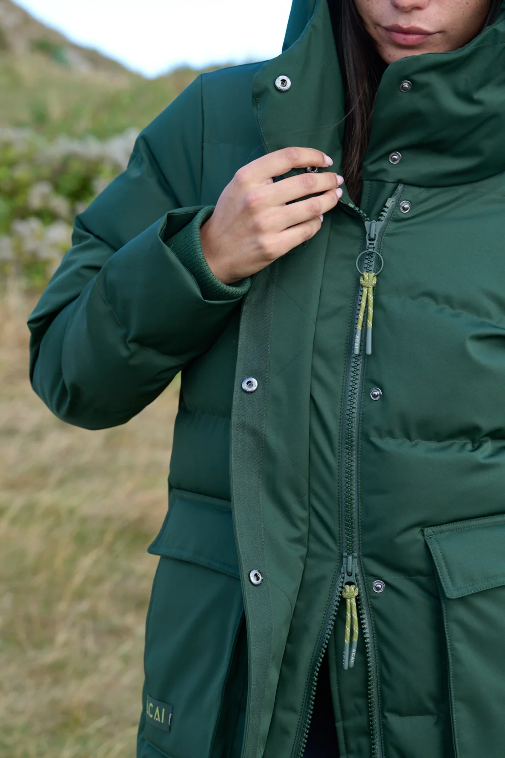 Cocoon Longline Coat - Woodland Green - Image 4