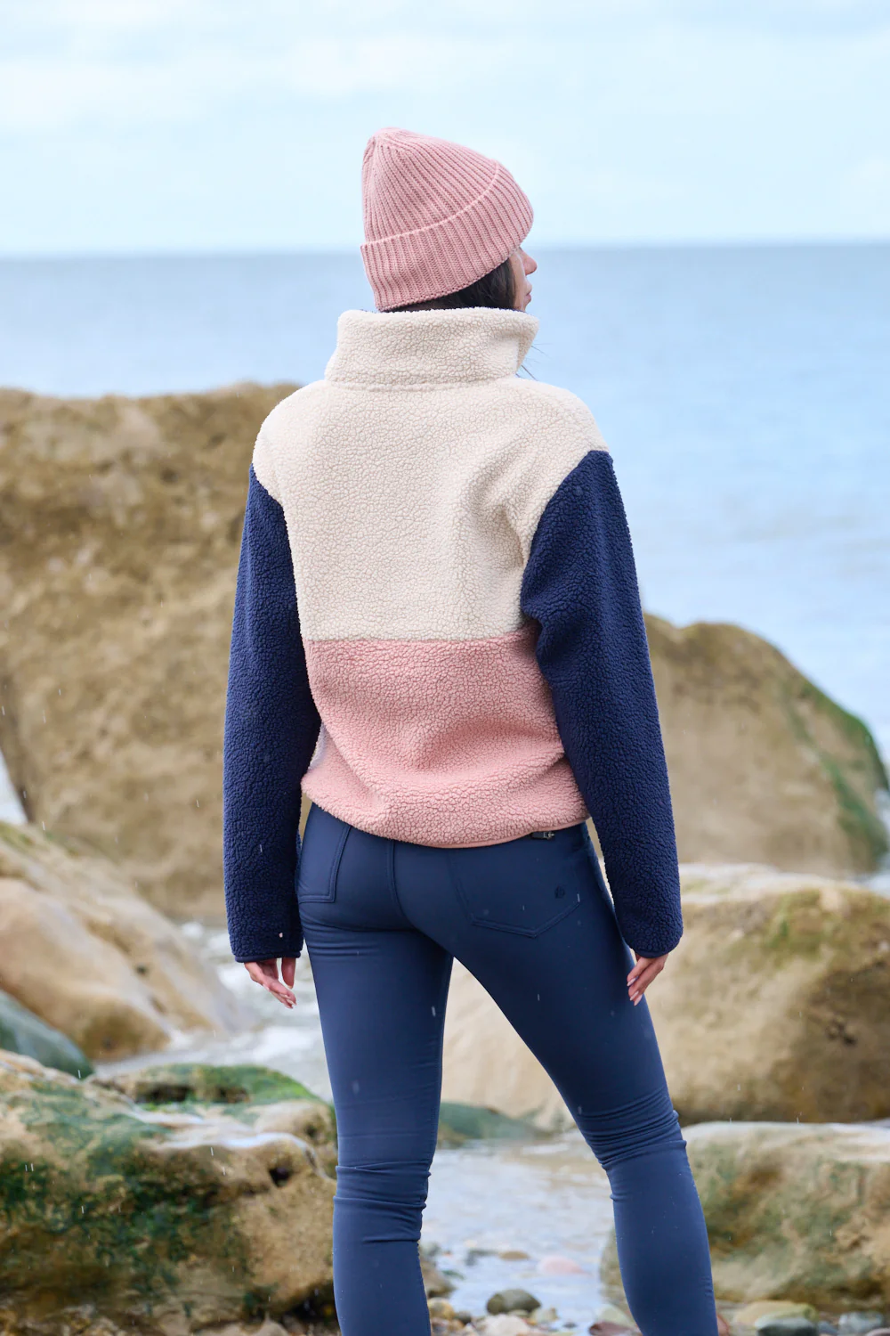 Campfire Colourblock Fleece - Dusky Pink - Image 5