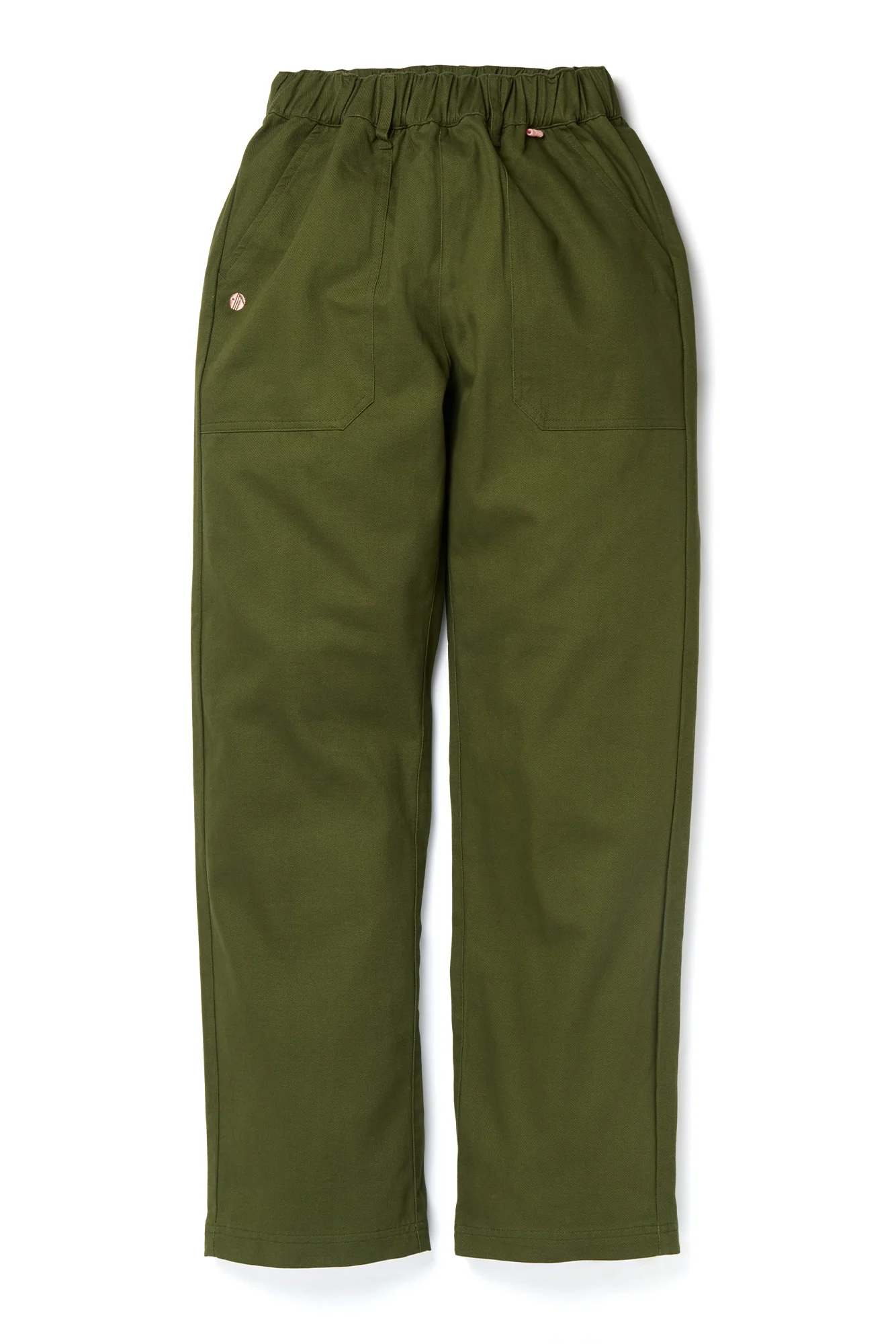 Cotton Straight Leg Pants - Elm Green - Image 6