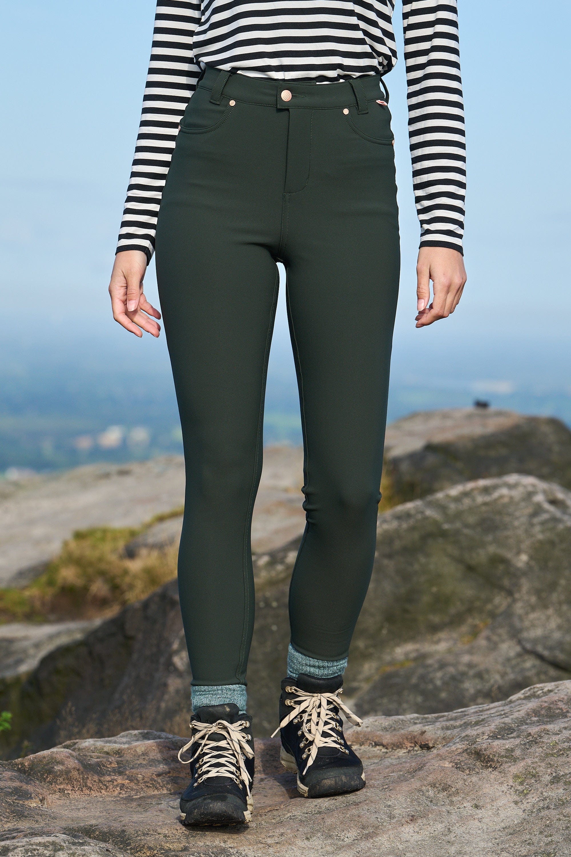 MAX Stretch High Abrasion Skinny Outdoor Trousers - Pine - Image 8