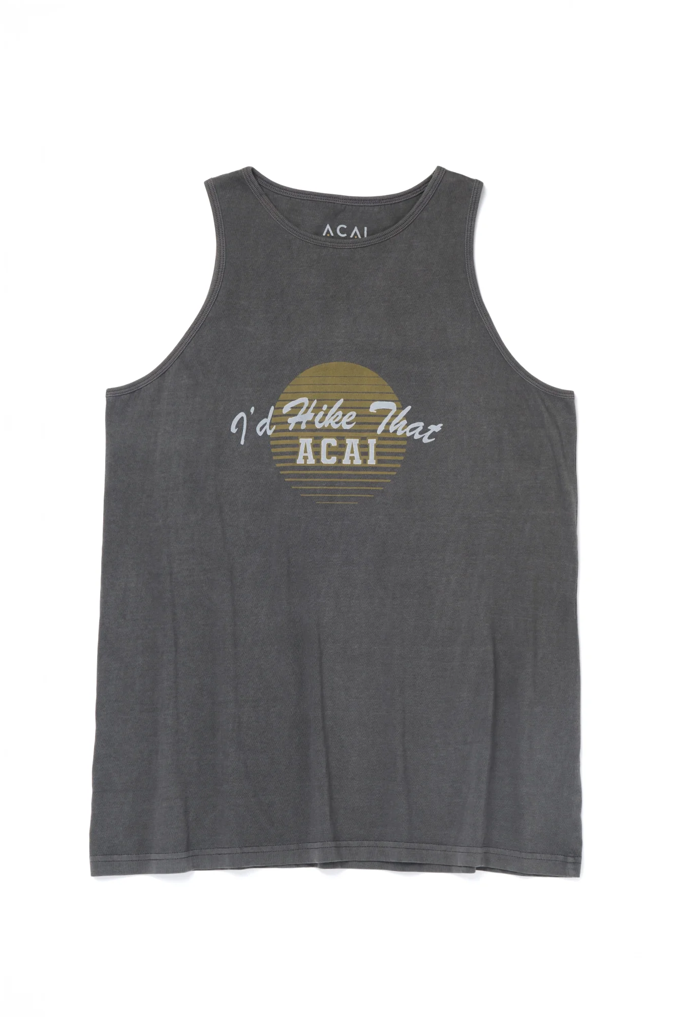 I'd Hike That Graphic Tank - Washed Black