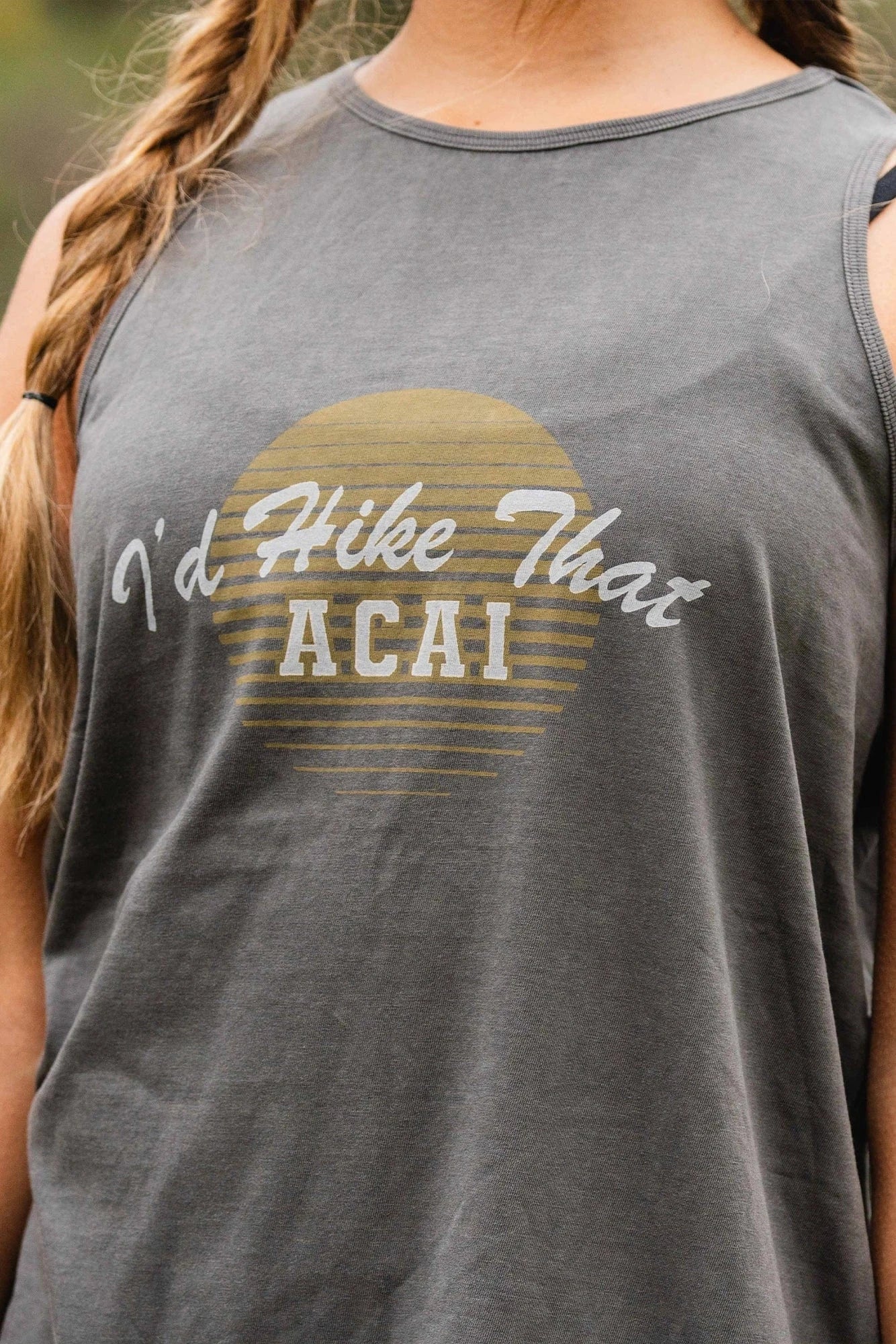 I'd Hike That Graphic Tank - Washed Black - Image 4