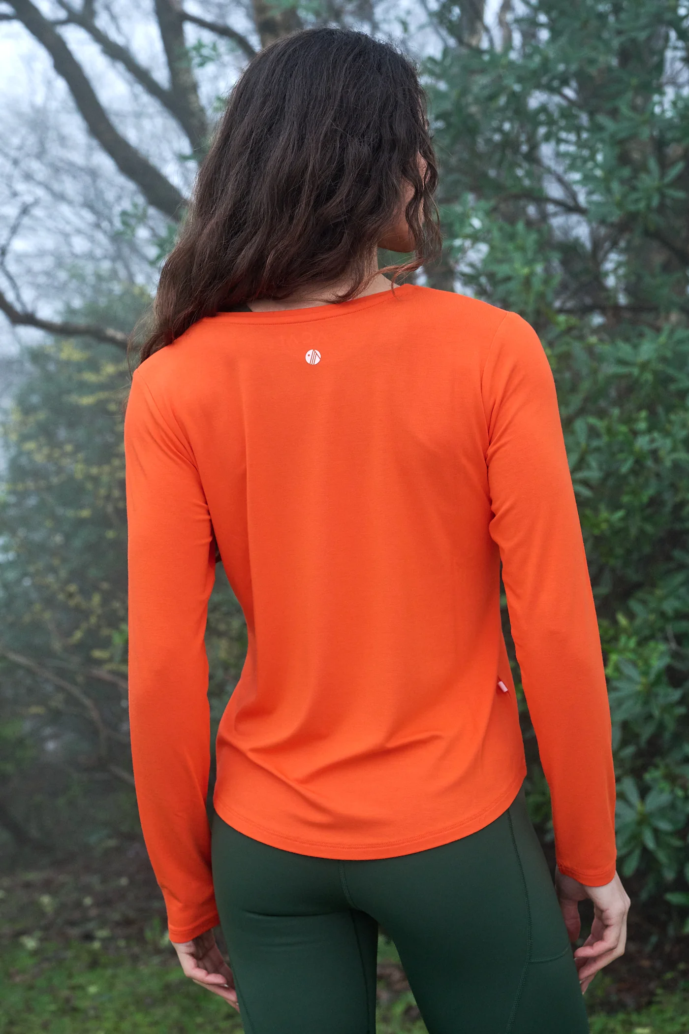 On The Go Bamboo Long Sleeve Tee - Mandarin - Image 6
