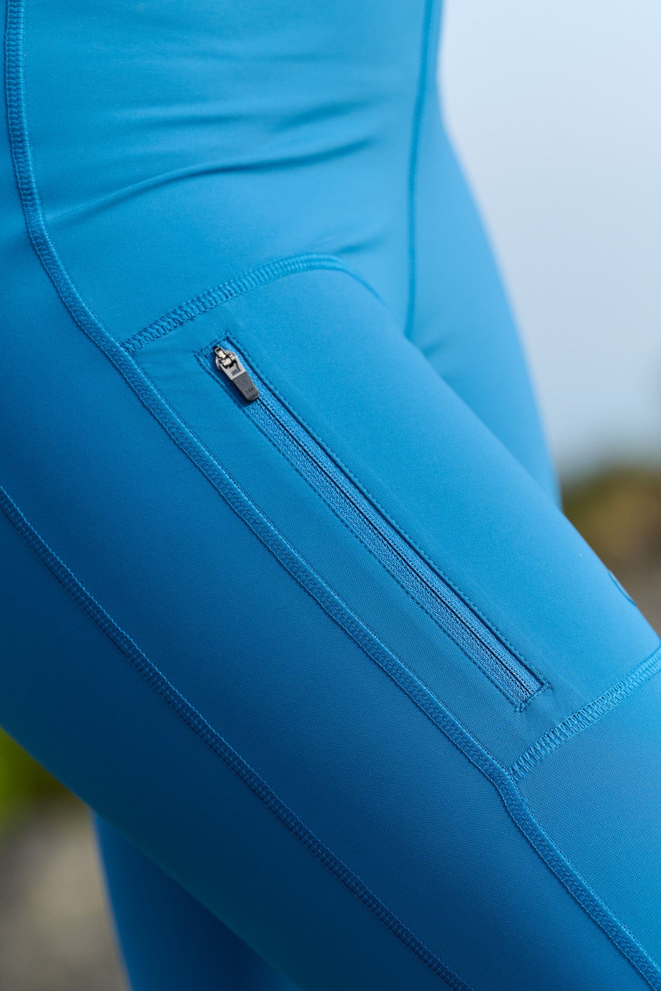 Shower Resistant Softshell Leggings - Ink Blue - Image 7