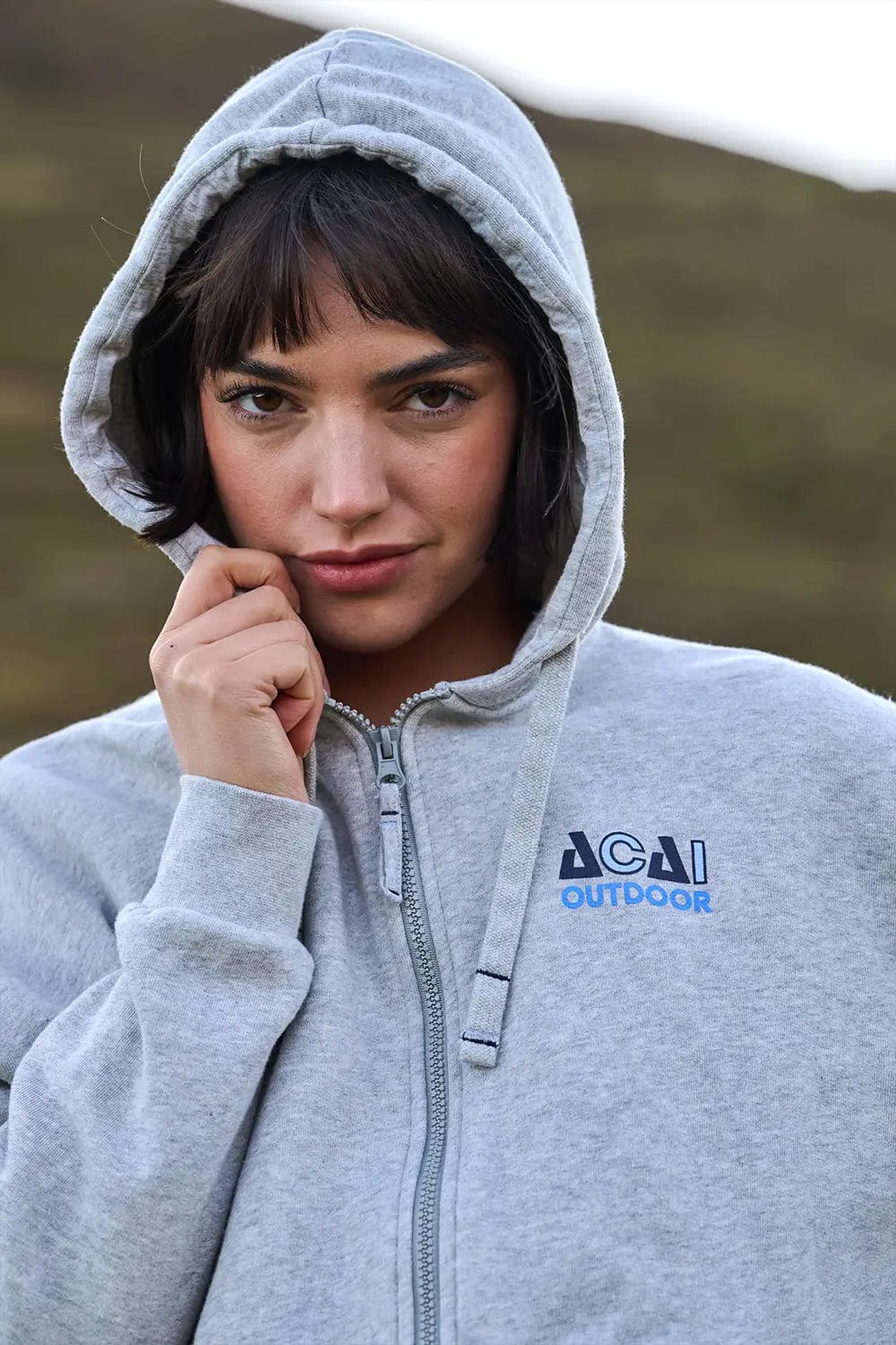 Retreat Zip Up Hoodie - Grey Marl - Image 3