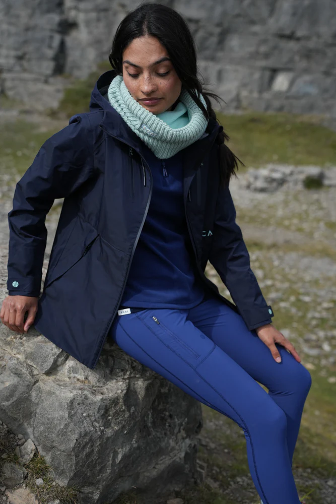 Shower Resistant Softshell Leggings - Twilight Blue - Image 5