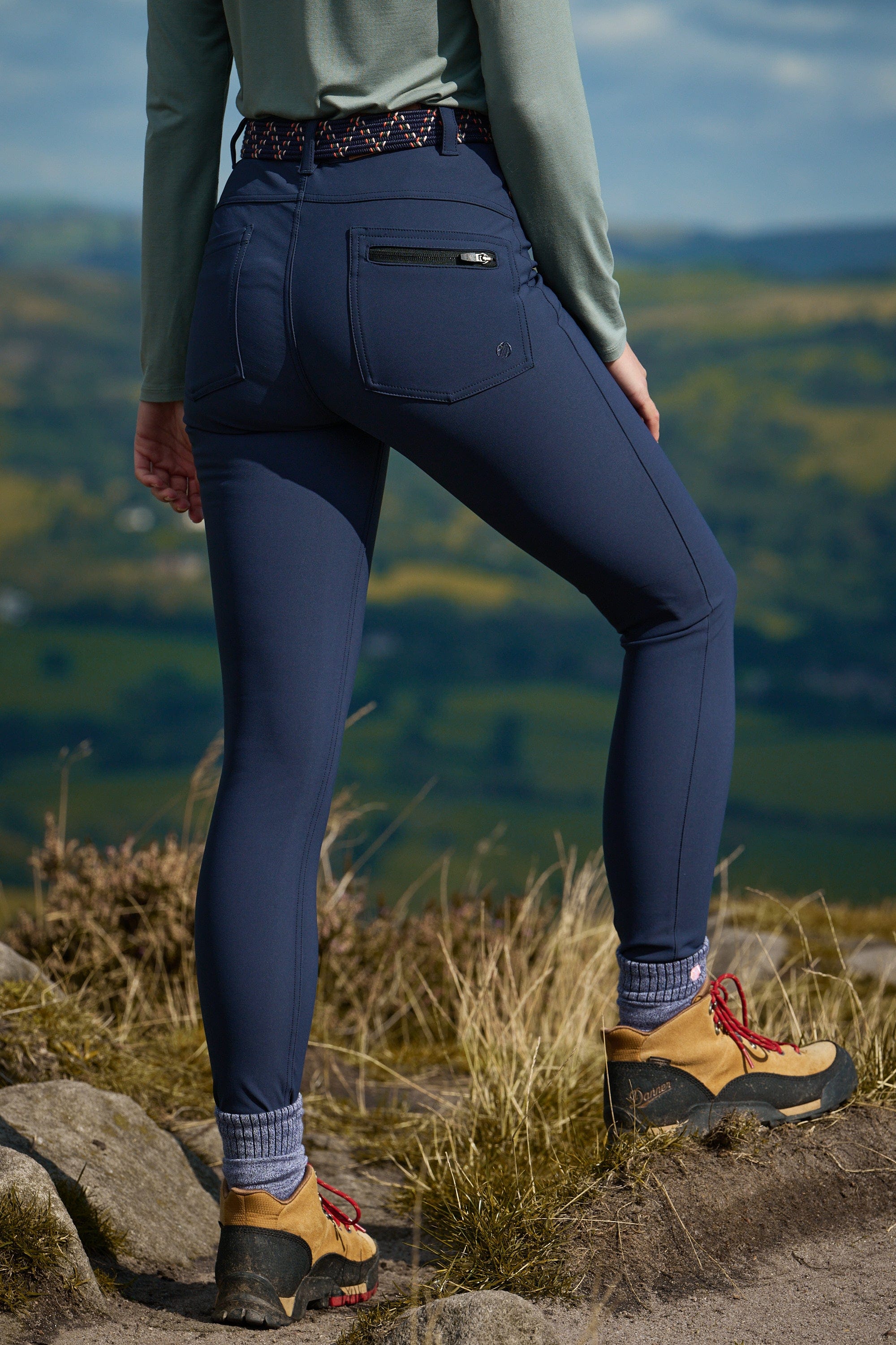 MAX Stretch High Abrasion Skinny Outdoor Trousers - Midnight Blue - Image 11