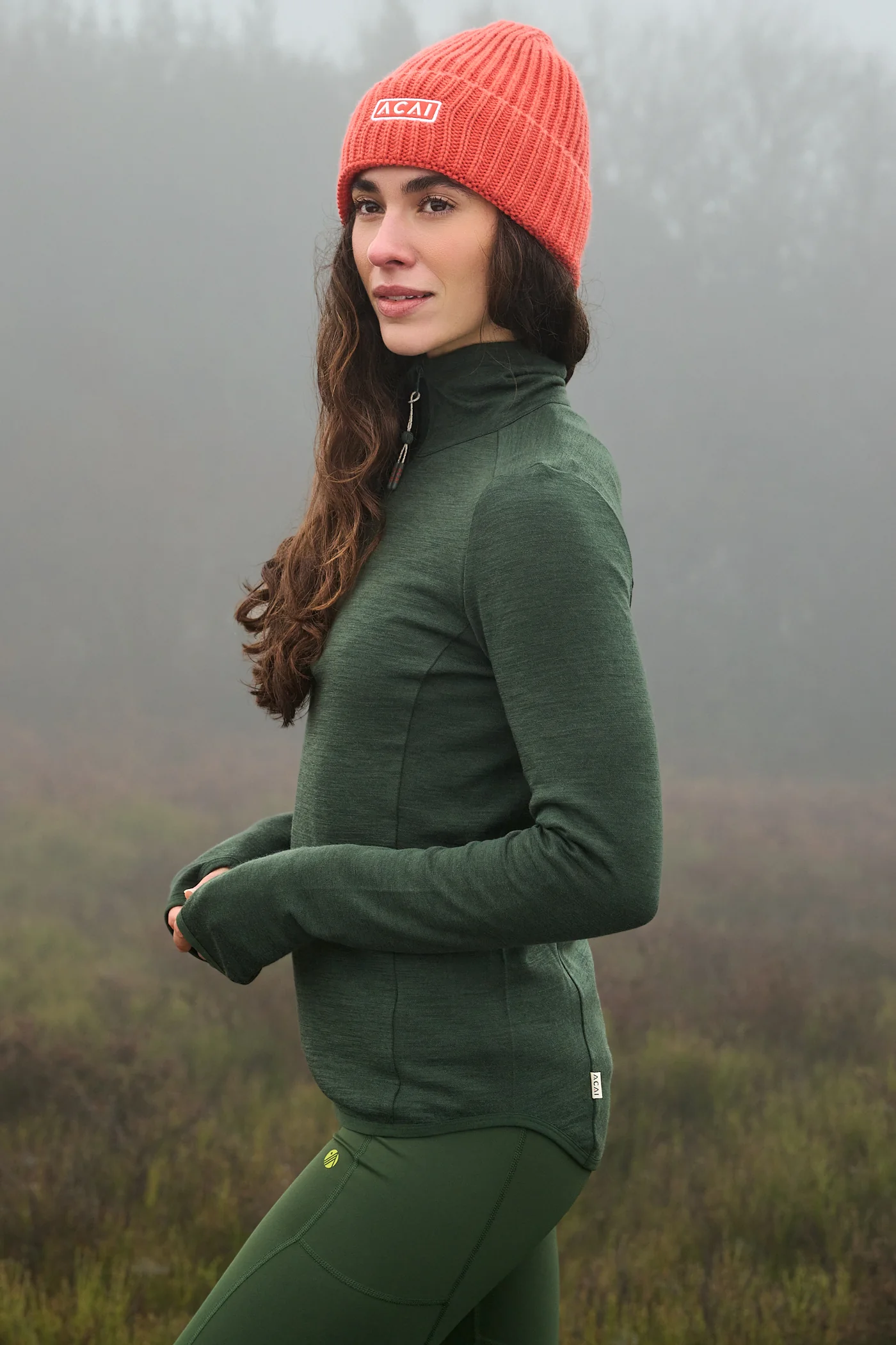 Thermobase Quarter Zip - Woodland Green - Image 10