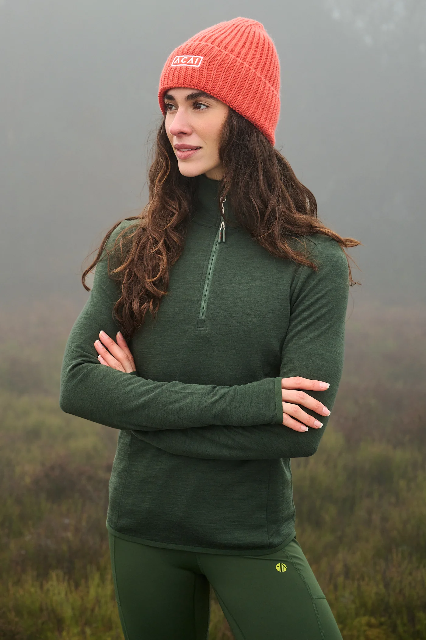 Thermobase Quarter Zip - Woodland Green - Image 3