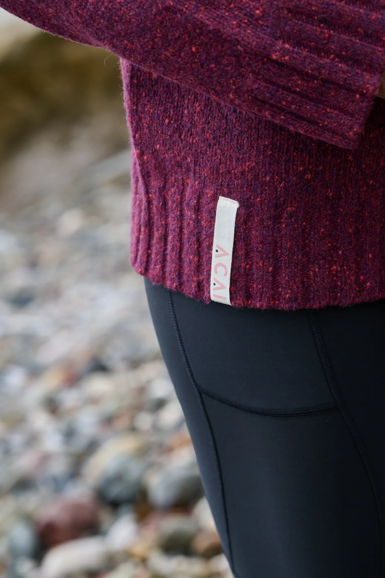 Wildwood Quarter Zip Knitted Jumper - Cabernet - Image 5